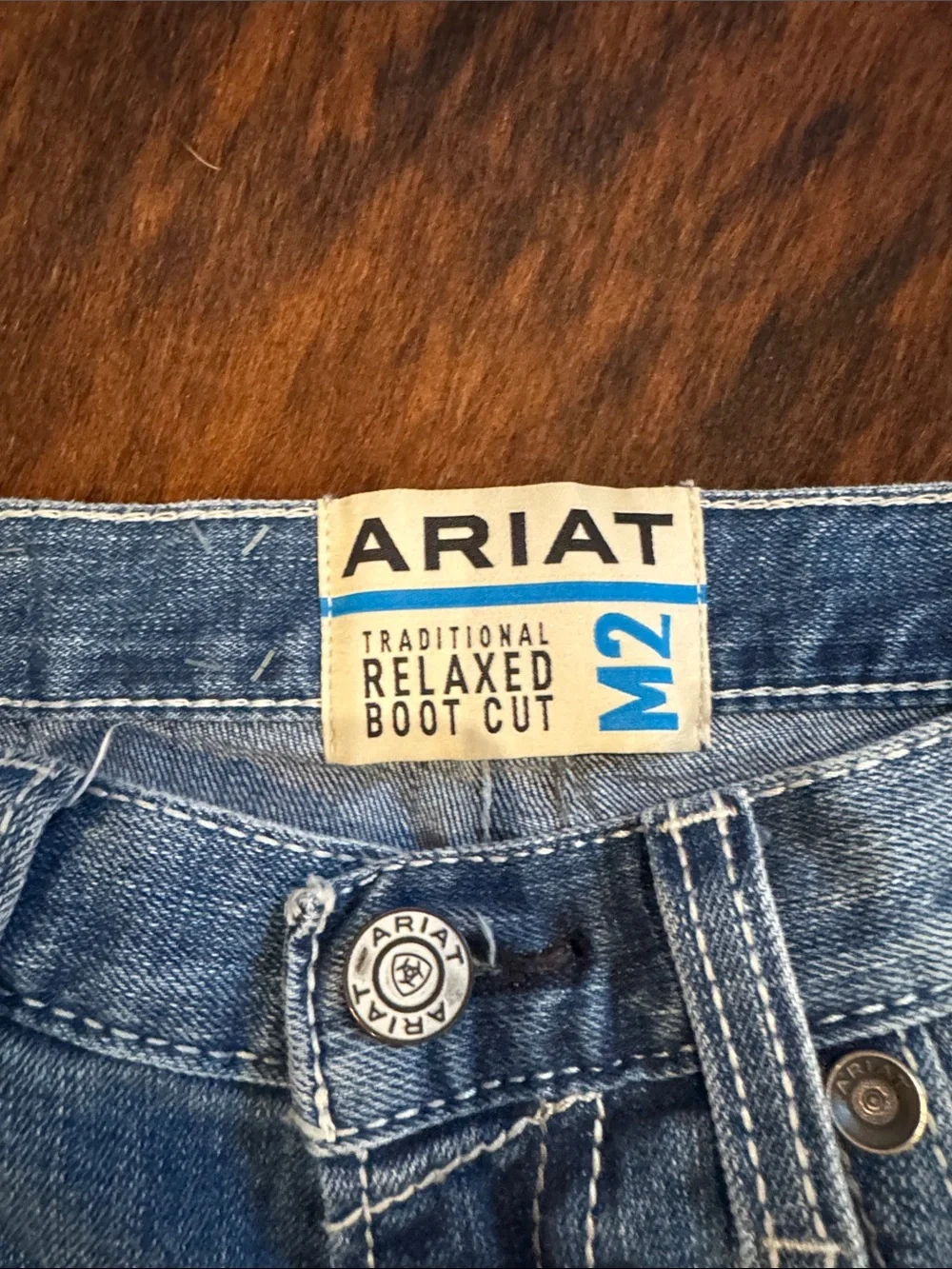 Ariat Faded Light Blue Straight Leg Jeans